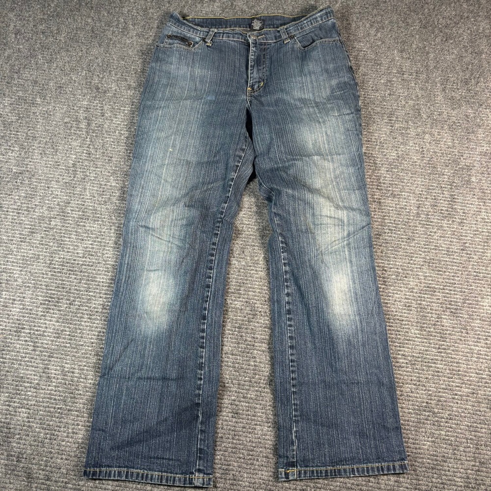 Vtg New York & Company NY Jeans Womens 6P Blue Excellent Straight Leg Stretch